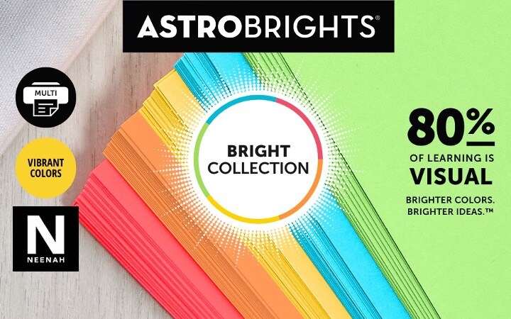 Astrobrights 8 1/2&#x22; x 11&#x22; 65# Cover Sheets Ream of 250