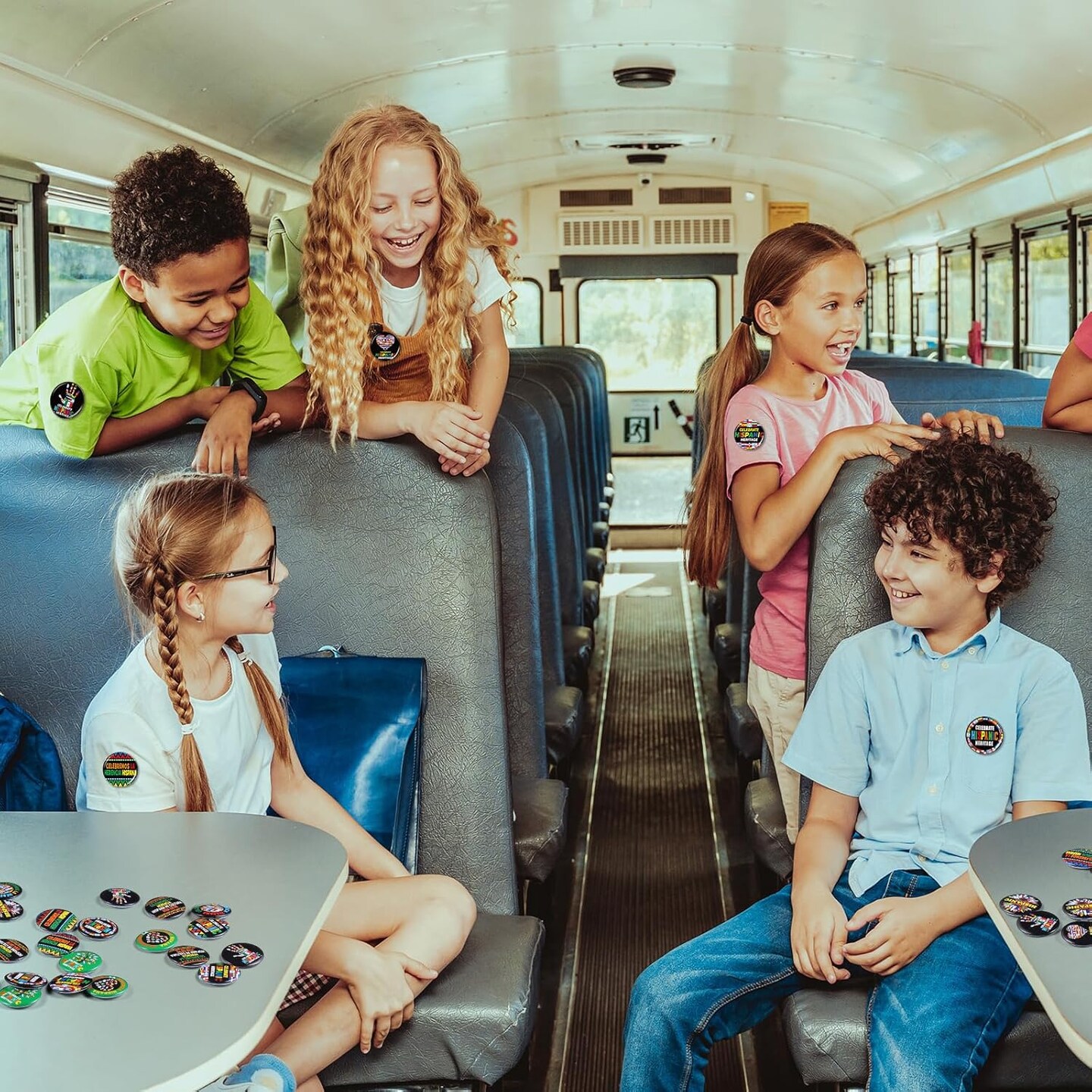 Mini Round Hispanic Buttons Badges Decoration Metal(Spanish Style)