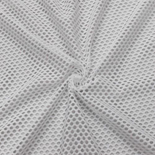 White Famous Make Mesh Stretch Activewear  Fabric By the Yard