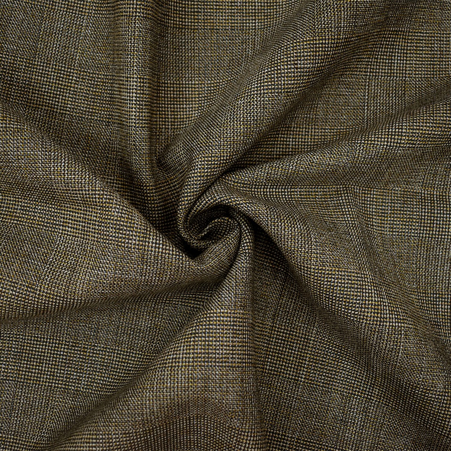 Brown-Gray-Multi Tropical Wool Texture Check Woven Suiting Fabric By the Yard