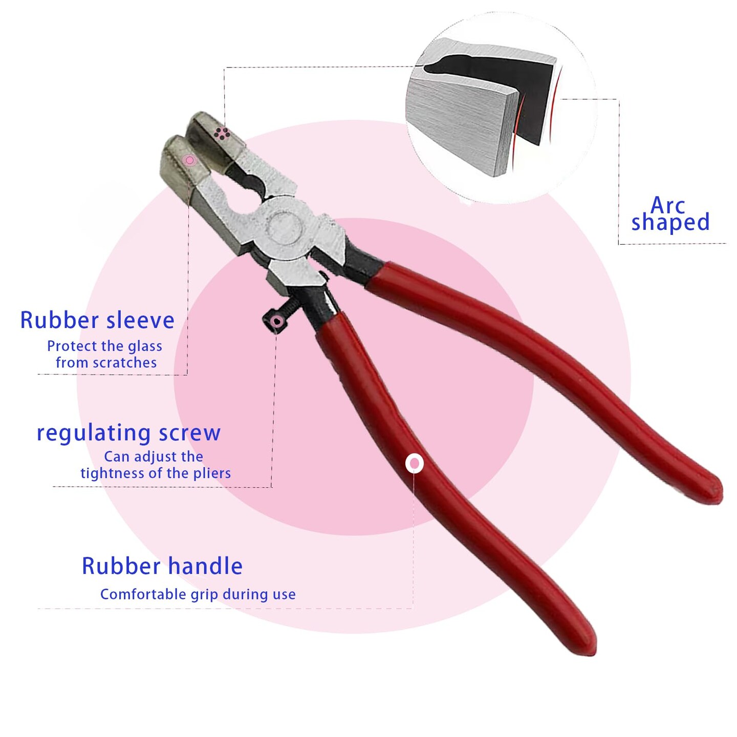 Glass Cutting Tool Kit,Glass Cutters Tools Set with Oil Feed Glass Cutter Glass Running Pliers Breaker Pliers, Glass Cutting for Stained Glass Mosaic Tiles Mirrors,Zipper Package