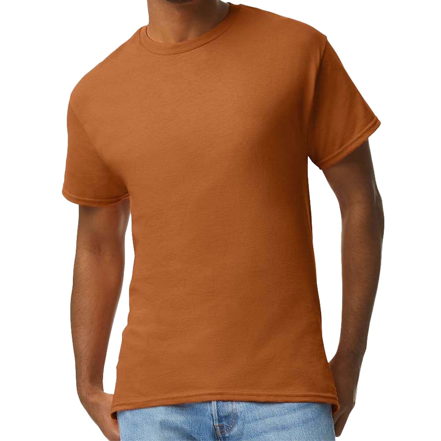Gildan Men's Ultra Cotton Short Sleeve T-Shirt, Texas Orange Blank Tee for DIY Projects (2-14 Pack)