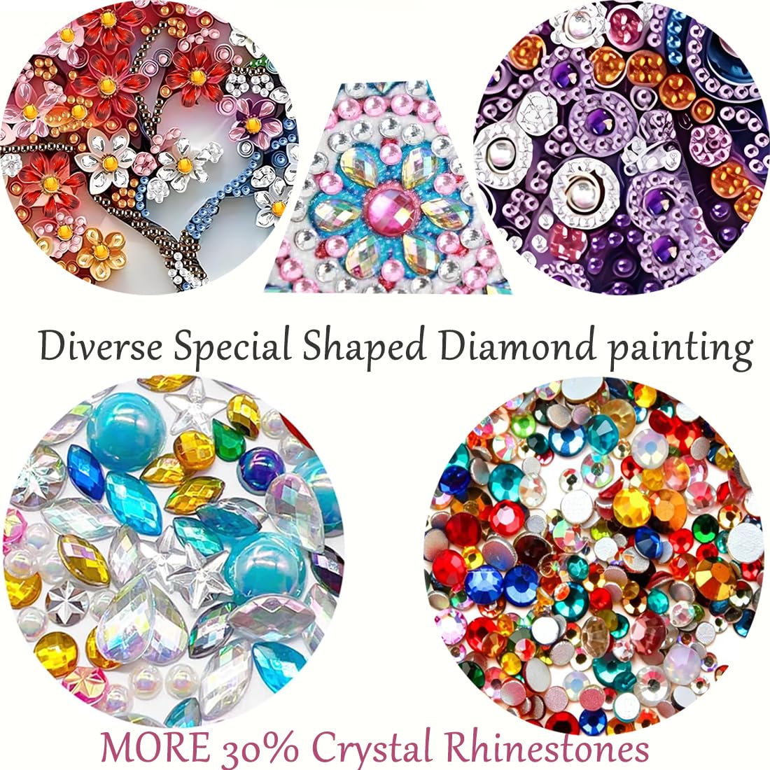 5D Diamond Art Kits for Adults Beginner,Colorful Flower Tree Diamond Painting Kits for Special Shape,DIY Full Drill Diamond Dots Gem Art for Home Wall Decor 12 X 12Inch
