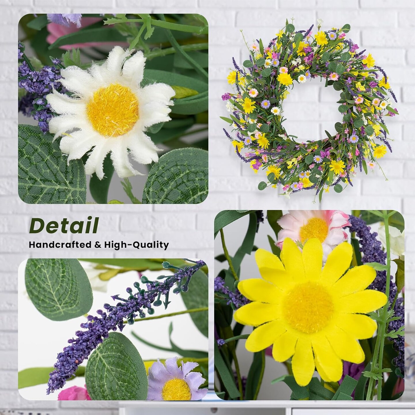 Spring Wreaths for Front Door Artificial Wreath
