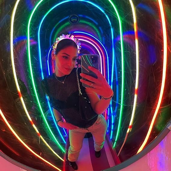 1PCS Light Up Headbands LED Flash Glowing Hair Band Laser Hair Hoop Tiara Luminous Headbands Party Costume Hair Accessories for Women and Girls