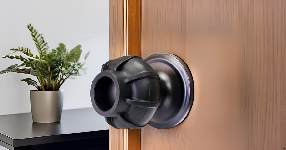 Enjoy Cover | Door Handle Grip Doorstop Knob Stopper Cover, Set of 2 Door Knob Grips Universal Size Protects Walls from Dents and Damage
