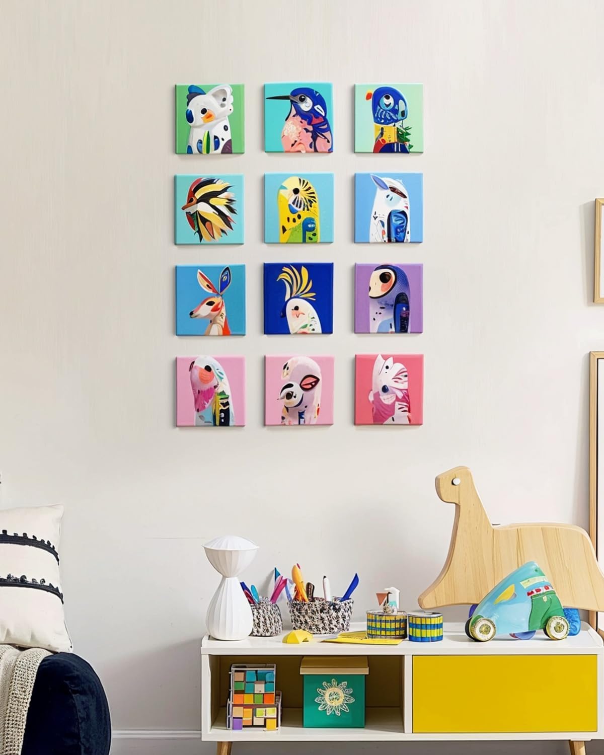 4x4 Inch Mini Canvas Boards 48 Pack(white)