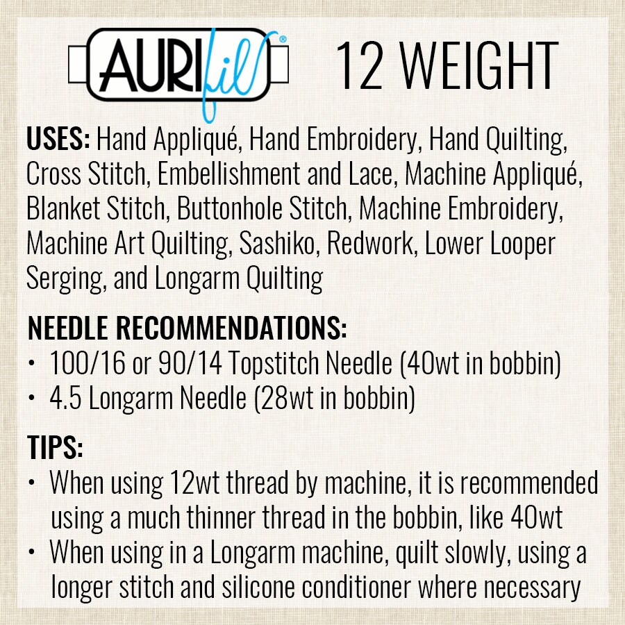 Red Orange (2245) | 12wt Small Spool (50M / 54Y) | Aurifil Thread