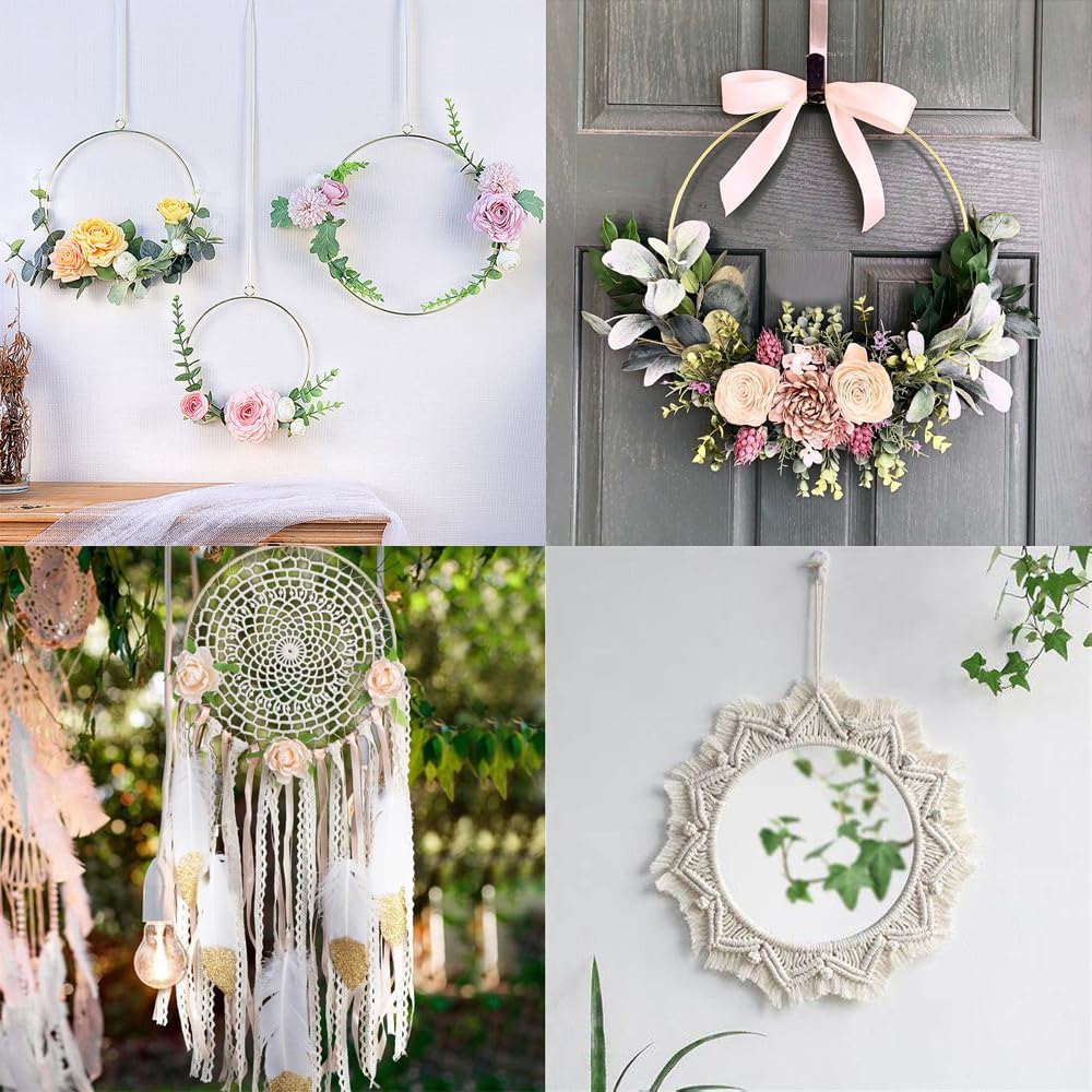 15Pcs Macrame Hoops Ring