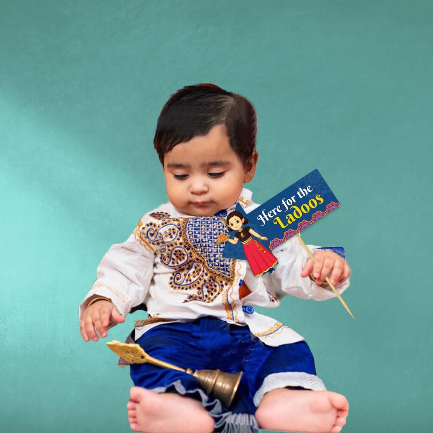 10 Pcs Happy Diwali Photo Booth Props Kit Festival of Lights Celebration Props for Photoshoot Deepawali Party Picture Selfie Stick Props Indian Themed Party Supplies