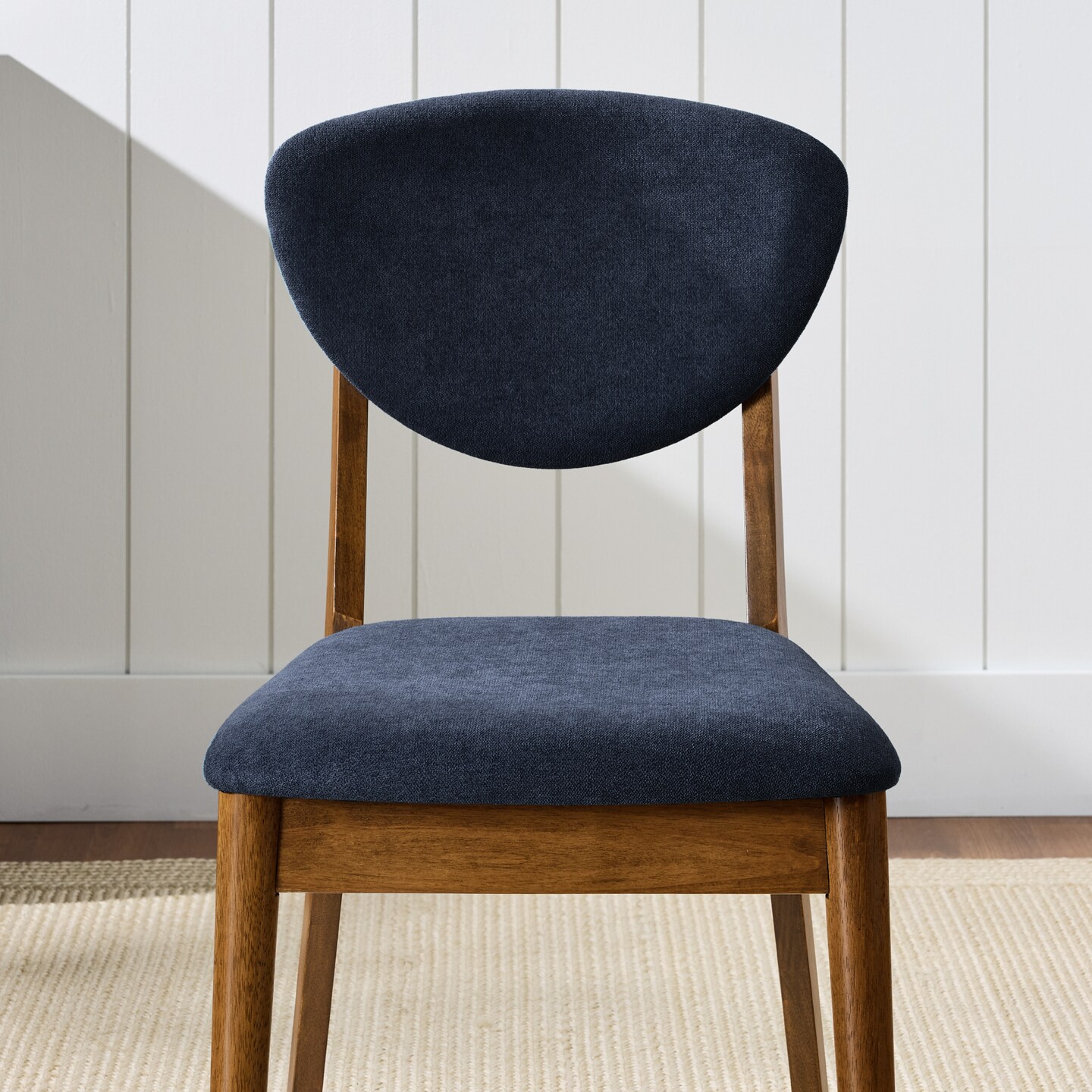 Best Choice Products 2-Piece Mid-Century Modern Wood & Upholstered Dining Chair Set