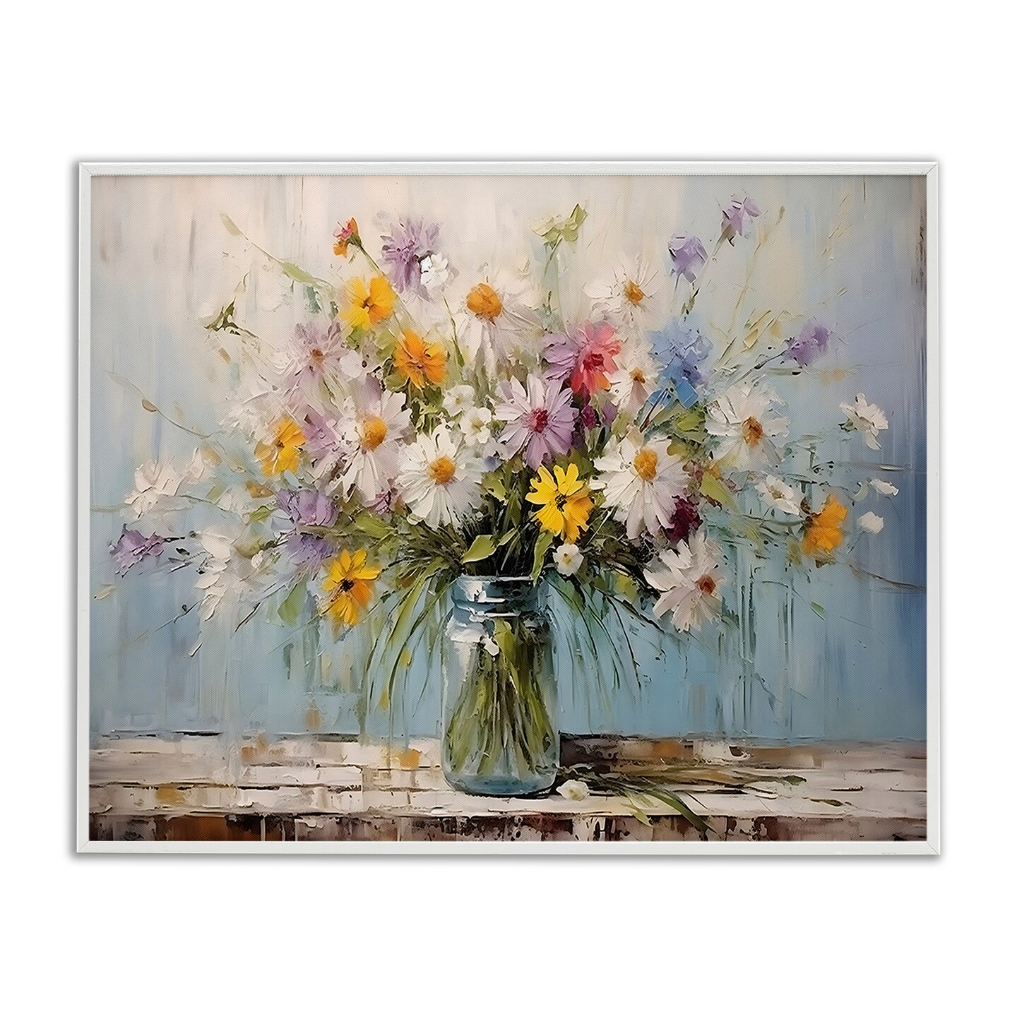 Stupell Industries Wildflower Bouquet in Jar Framed Giclee Wall