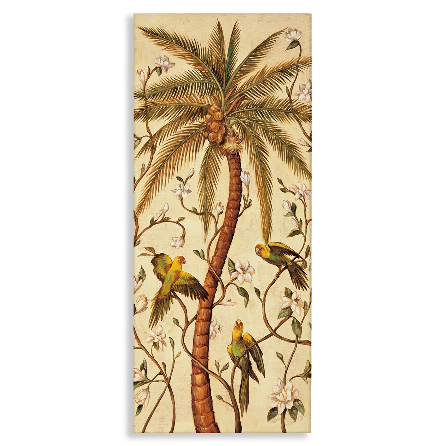 Stupell Industries Parrots & Curvy Palm Tree Canvas Wall Art Design by Rodolfo Jimenez