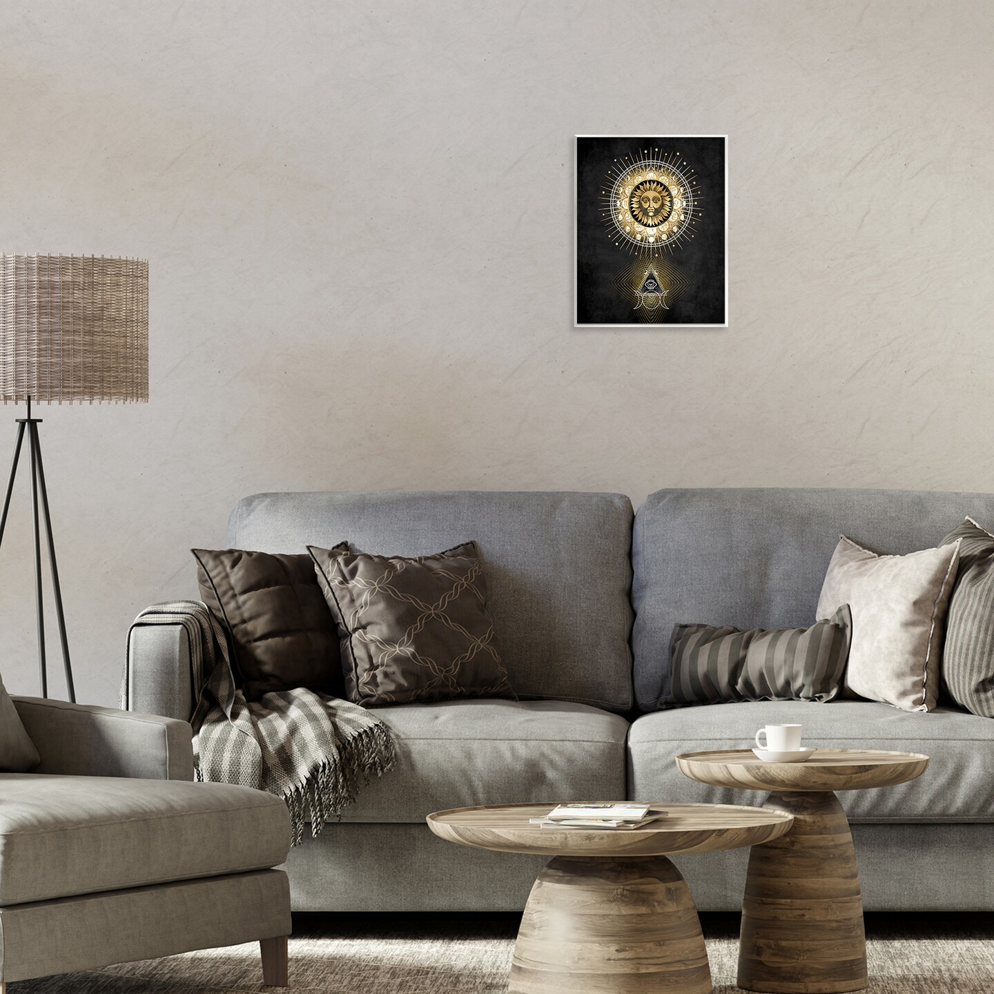 Stupell Industries Astral Symbols & Sun Wall Plaque Art Design by Oliver Jeffries