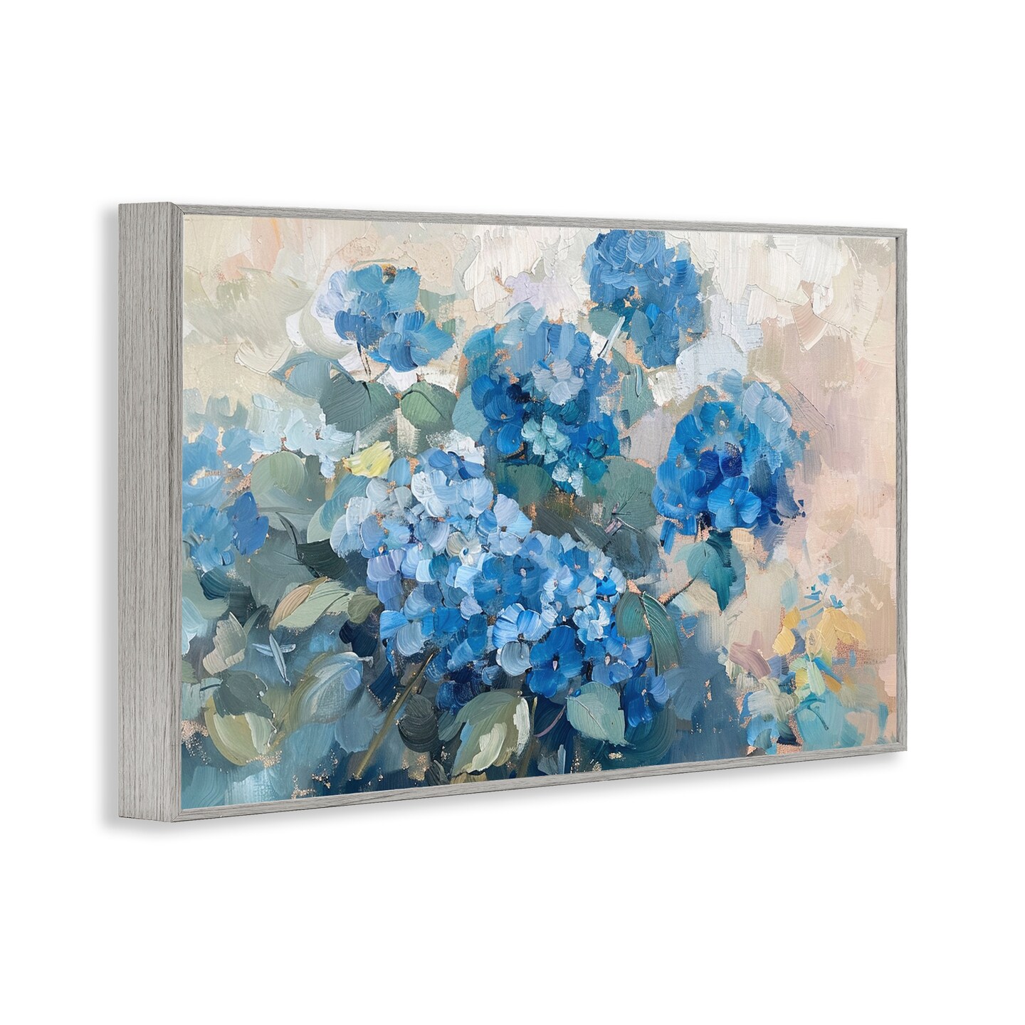 Stupell Industries Blue Hydrangeas Impression Framed Giclee Wall Art Design by LSR Design Studio