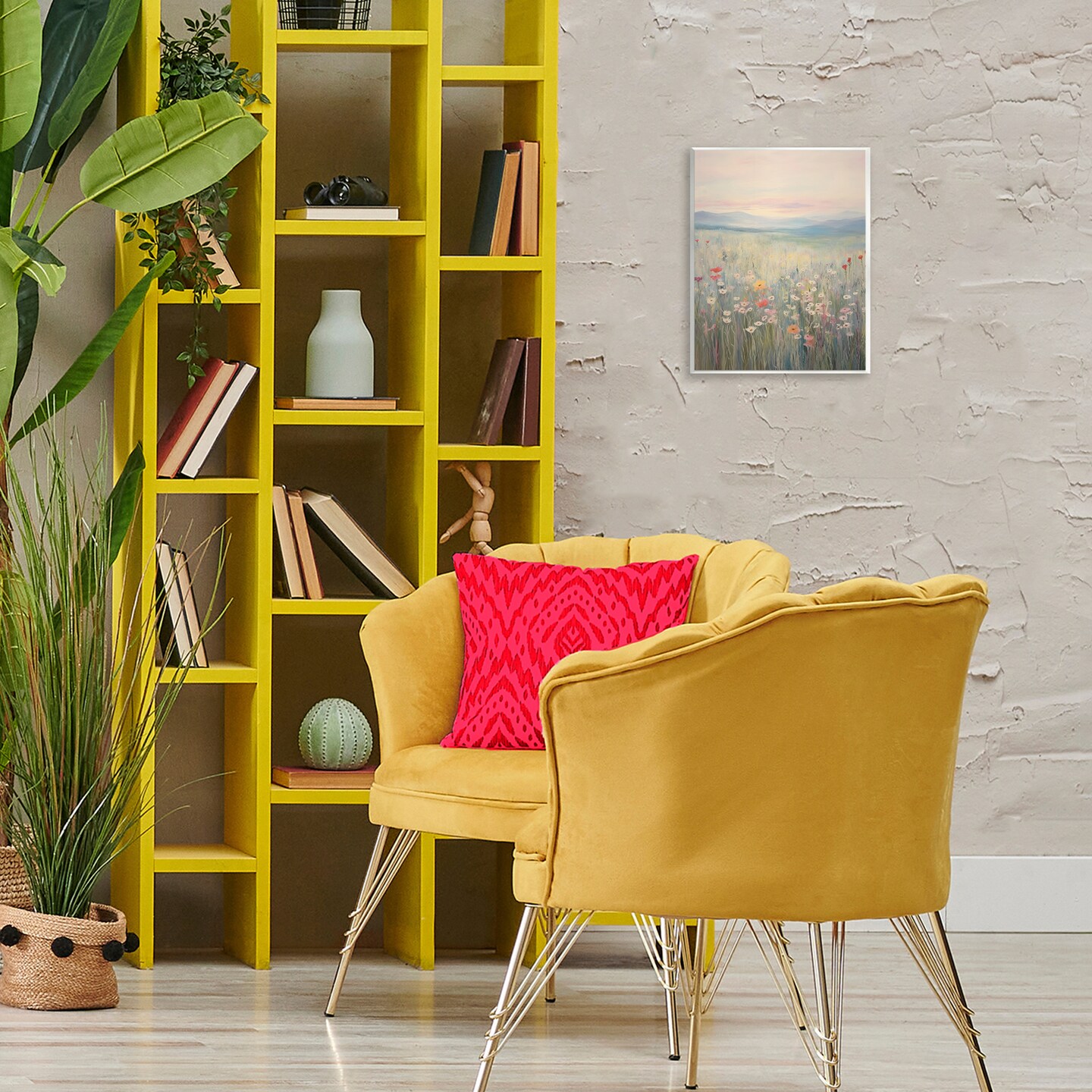 Stupell Industries Pastel Spring Floral Meadow Wall Plaque Art Design by Arlington Prints