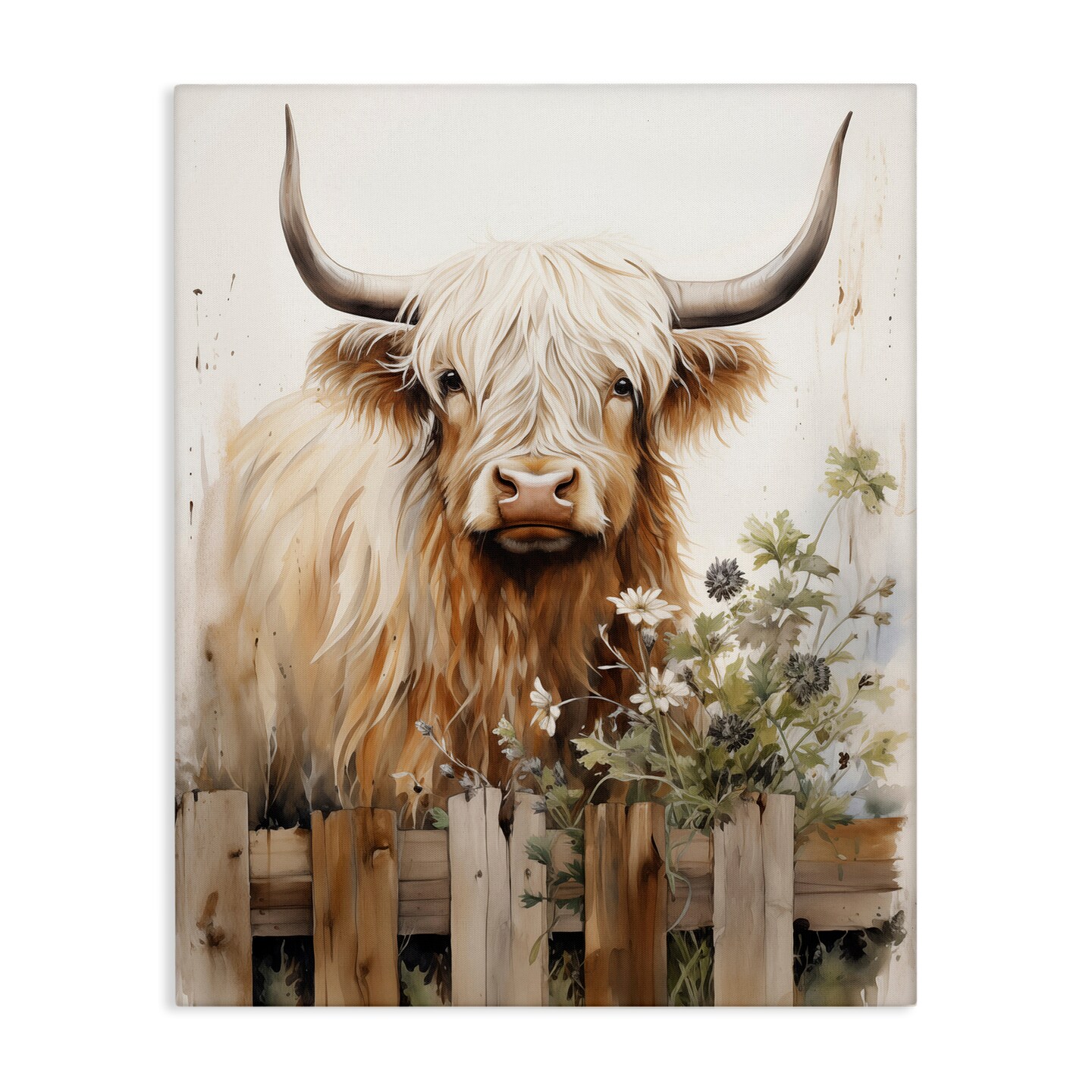 Stupell Industries Cattle & Garden Fence Canvas Wall Art Design by Arlington Prints