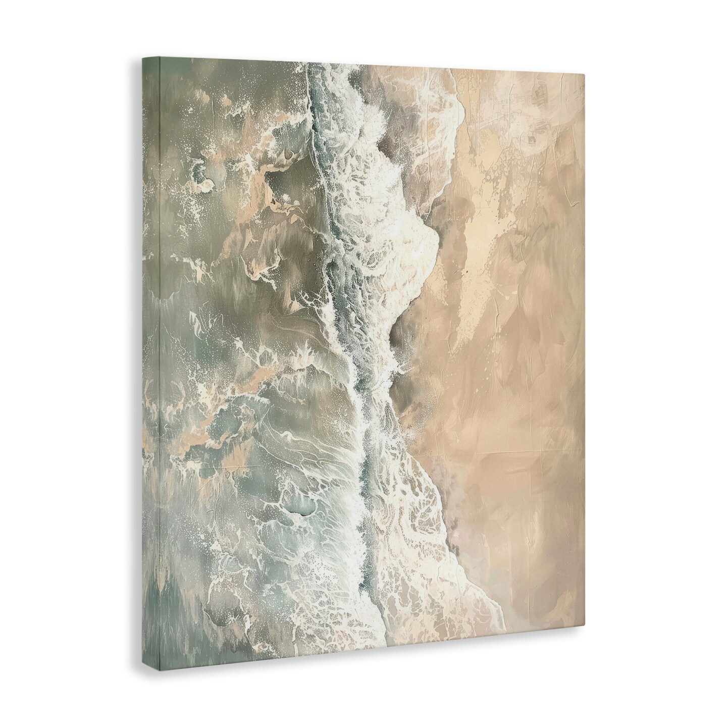 Stupell Industries Vertical Aerial Beach Canvas Wall Art Design by Petal Prints Design
