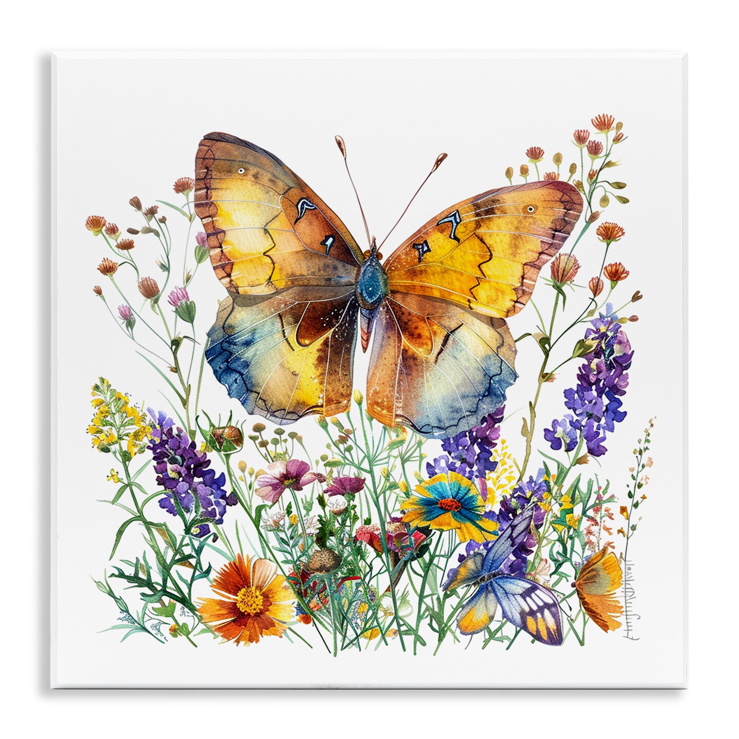 Stupell Industries Mixed Butterfly Garden Wall Plaque Art Design by LSR ...