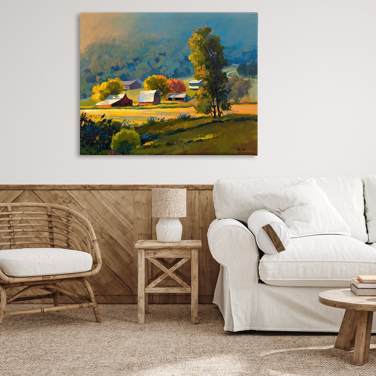 Stupell Industries Early Fall Farmland Canvas Wall Art Design by Sri Rao