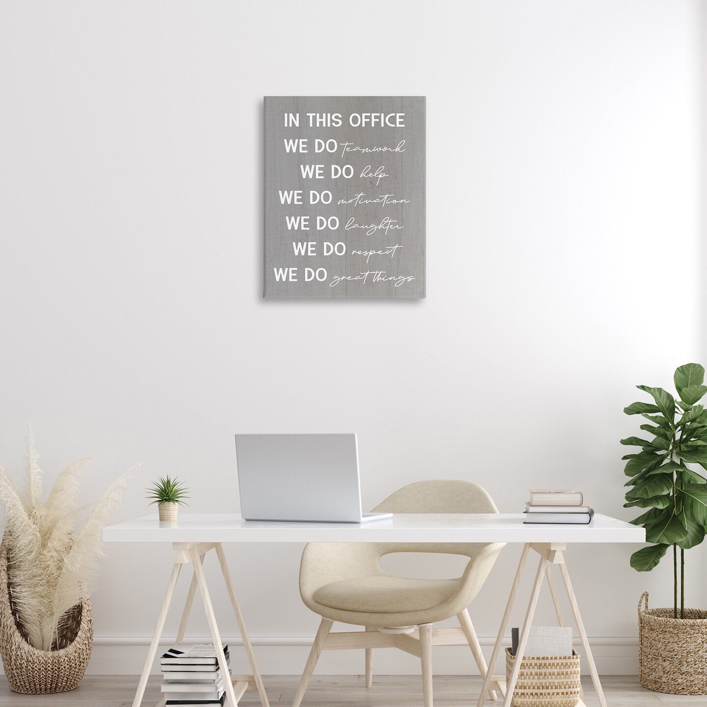 Stupell Industries Inspirational Office Phrases Canvas Wall Art Design by Daphne Polselli