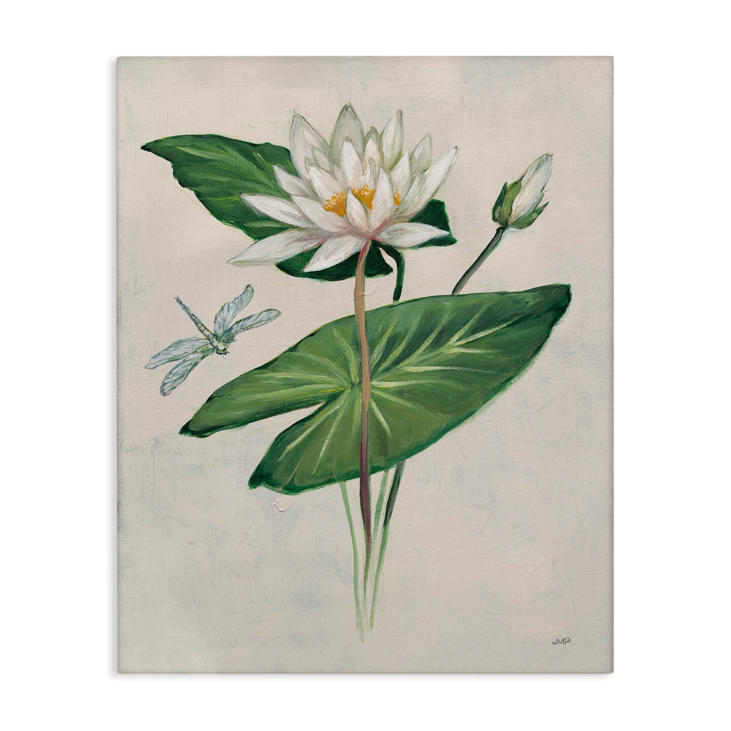 Stupell Industries Graceful Lily Pad Canvas Wall Art Design by Julia Purinton
