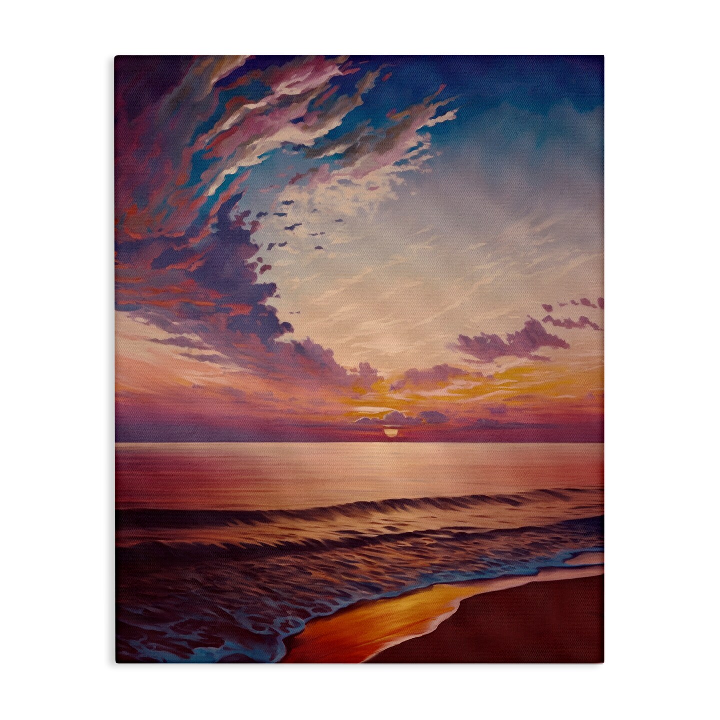 Stupell Industries Fabulous Sunset at Beach Canvas Wall Art Design by ...