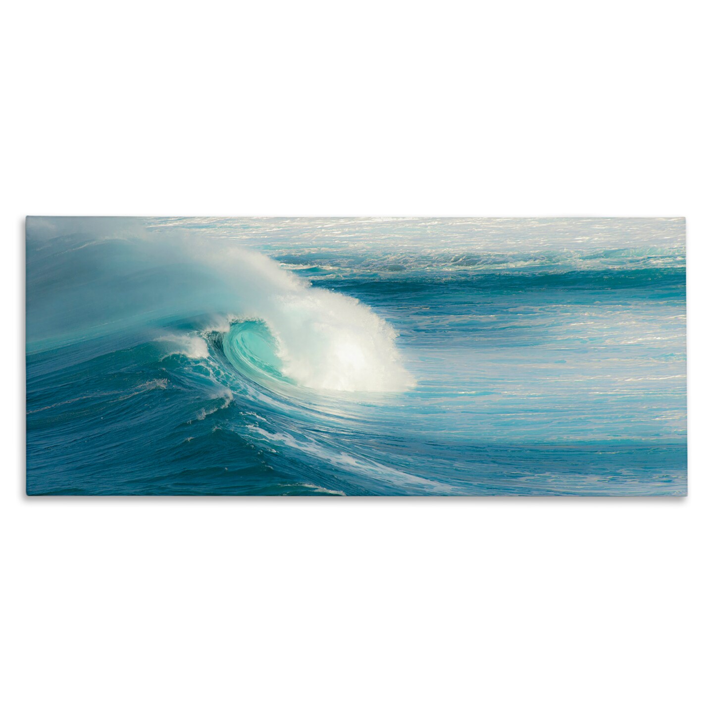Stupell Industries Bending Ocean Wave Canvas Wall Art Design by Scott Bennion