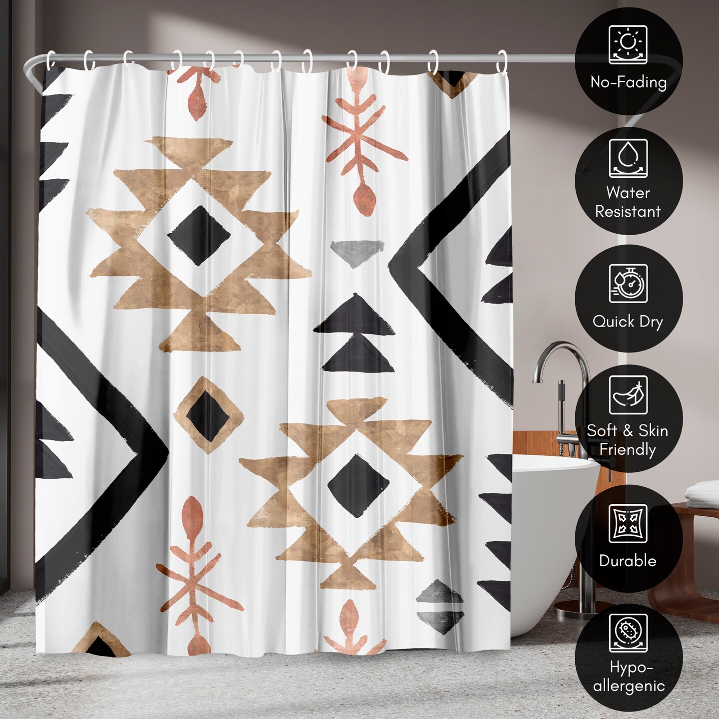 Rhythemics I by PI Creative Art Shower Curtain 71&#x22; x 74&#x22;