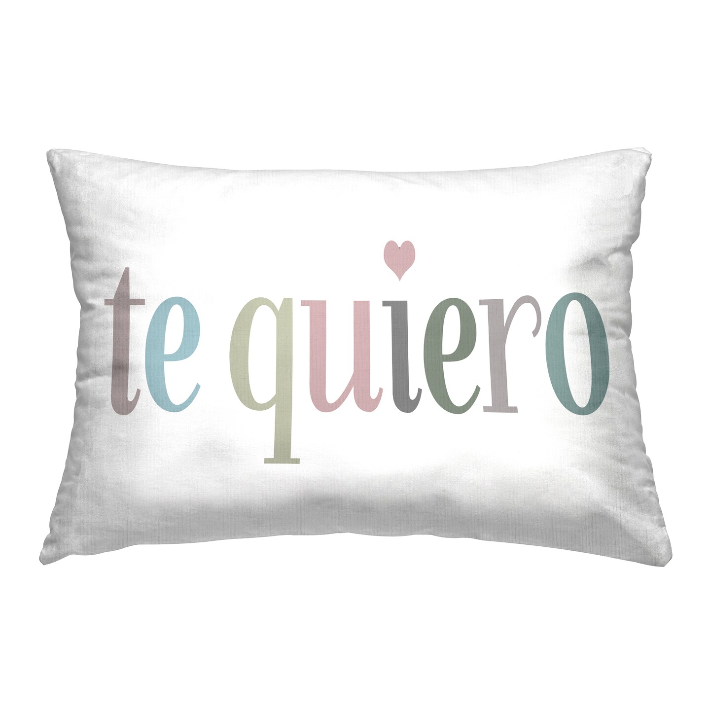 Stupell Industries Te Quiero Pastel Decorative Printed Throw Pillow
