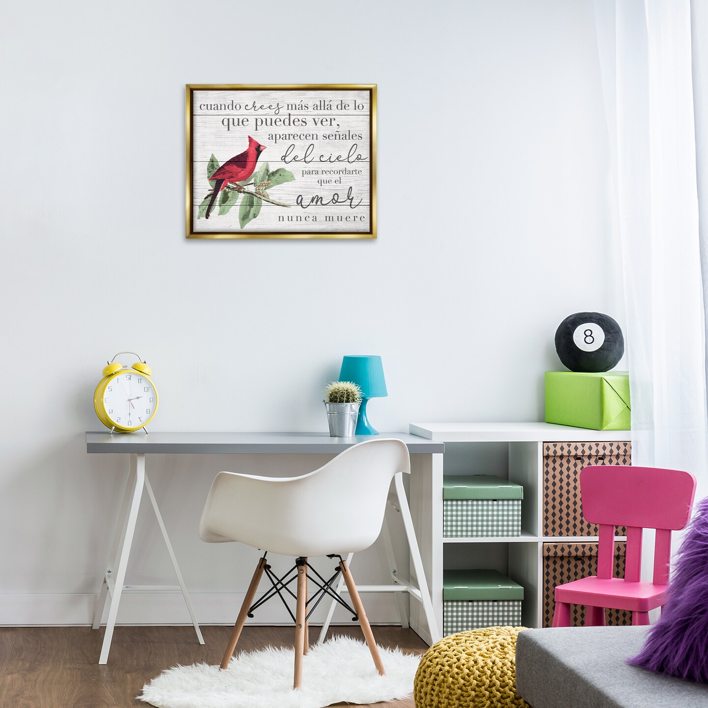 Stupell Industries Aparecen Se&#xF1;ales del Cielo Framed Floater Canvas Wall Art