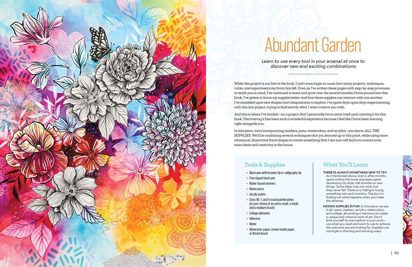 Funky Florals: A Bend-the-Rules Approach to Making Bright, Bold &#x26; Beautiful Flower Art with Watercolor, Acrylics, Markers &#x26; More - 12 Mixed-Media Projects