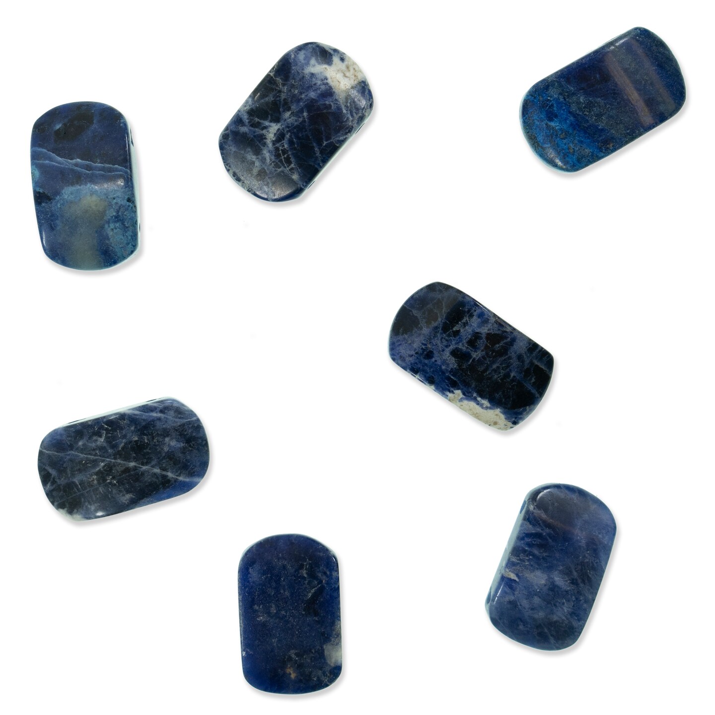 Sodalite Half Moon Beads (Pack of 7)