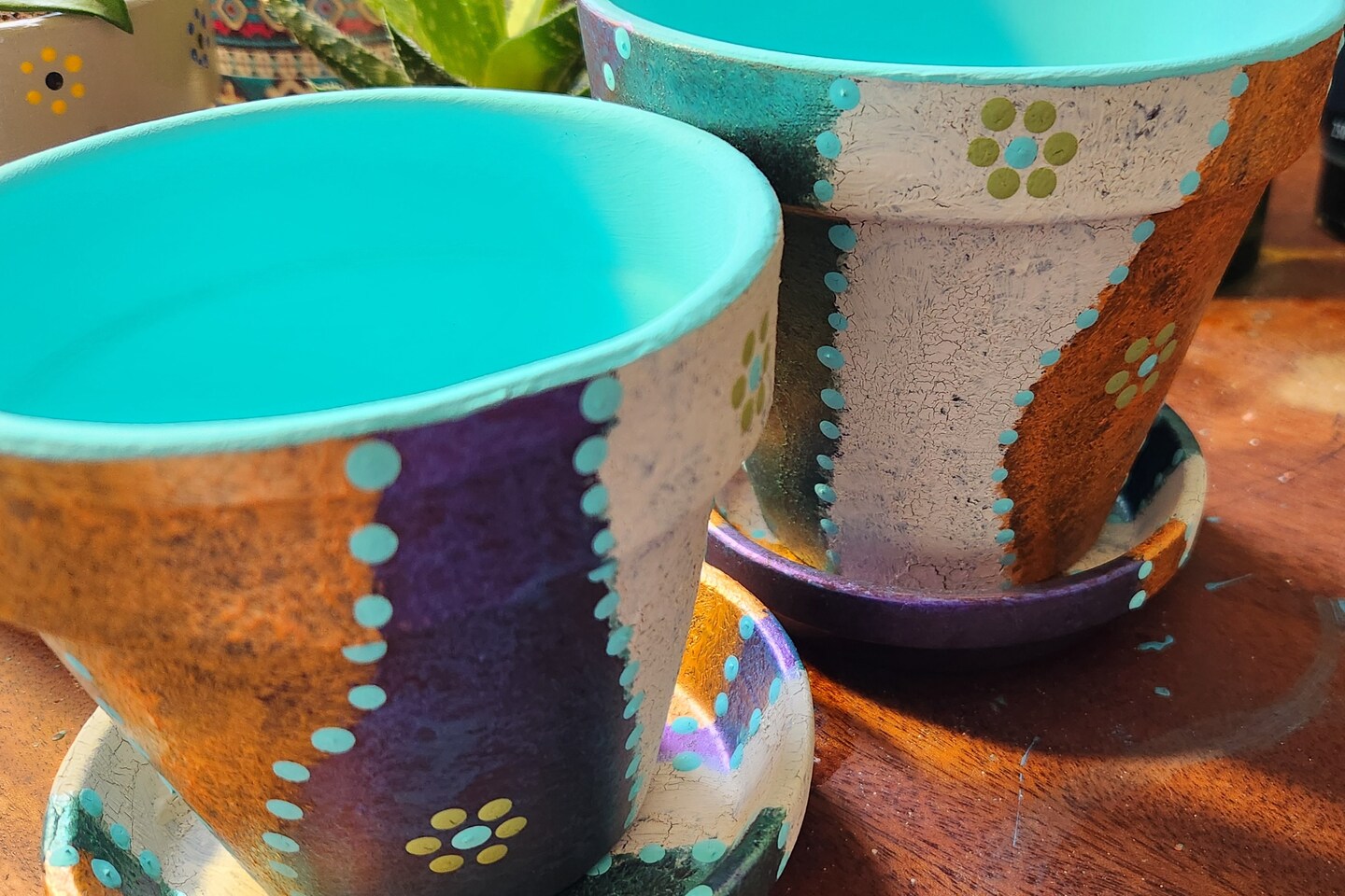Succulent Planters | Painted Flower Pots | Succulent Flower Pots | Herb Planters | Boho Decor | Succulent Pots | Garden Lover Gifts product 4