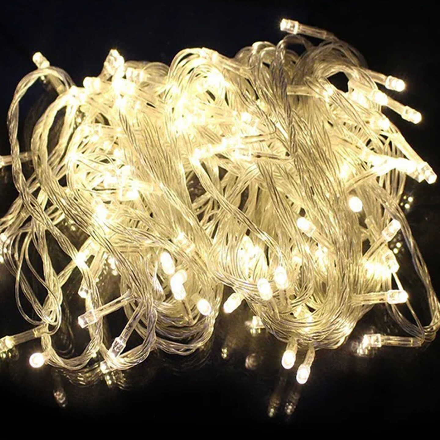 Indoor/Outdoor 100 LED String Lights with Flexible Clear Wire
