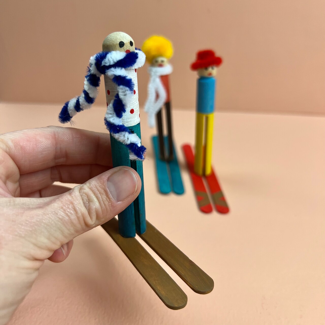 Kids Club: Clothespin Skiing Buddies