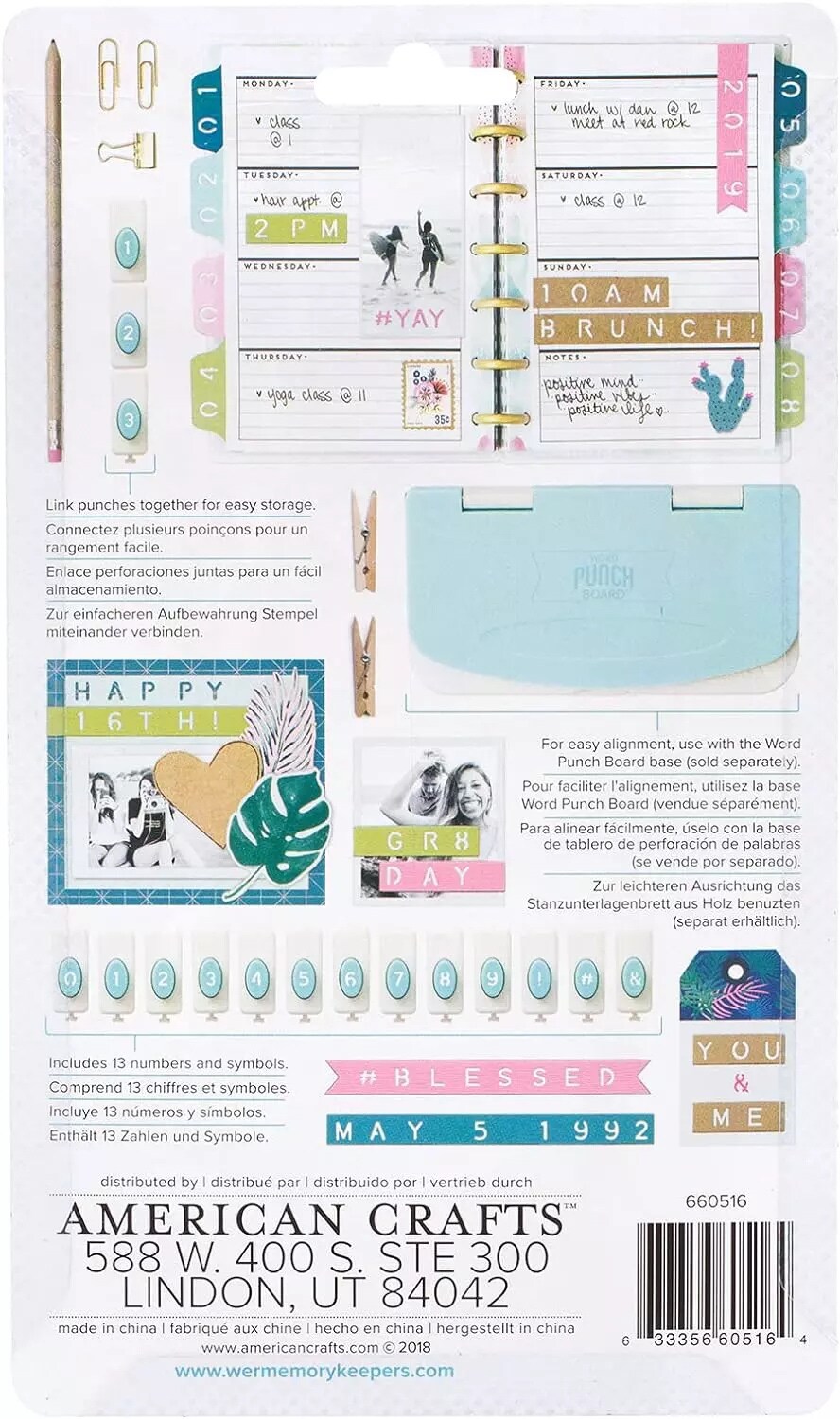 We R Memory Keepers Numbers &#x26; Symbols Punch Set (13 Pieces)- 660516 by American Crafts