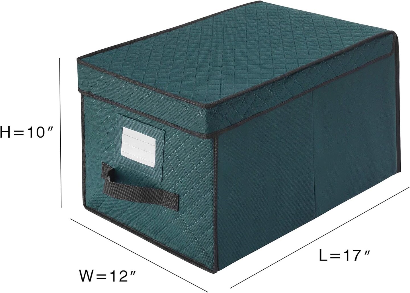 Ornament Storage Box-Green Holiday Organizer Cube- 24 Individual 4&#x201D; Compartments &#x26; Dividers-Flip Top Lid-For Christmas Bulbs &#x26; Decorations