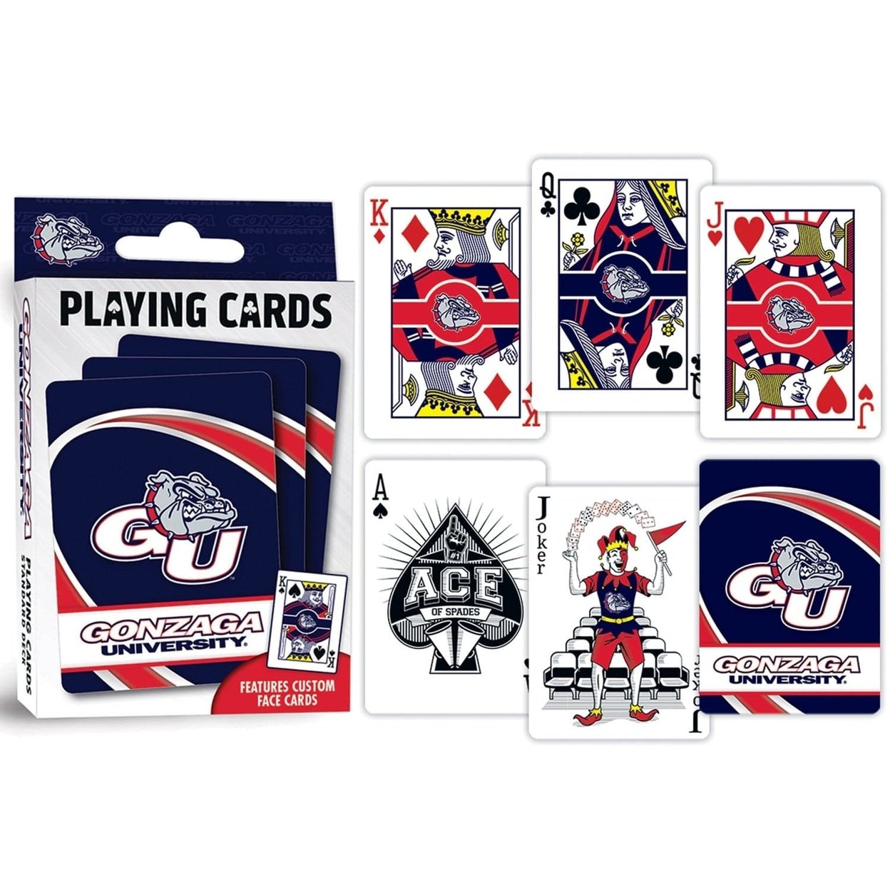Gonzaga Bulldogs Playing Cards 54 Card Deck Officially Licensed Ncaa Merchandise