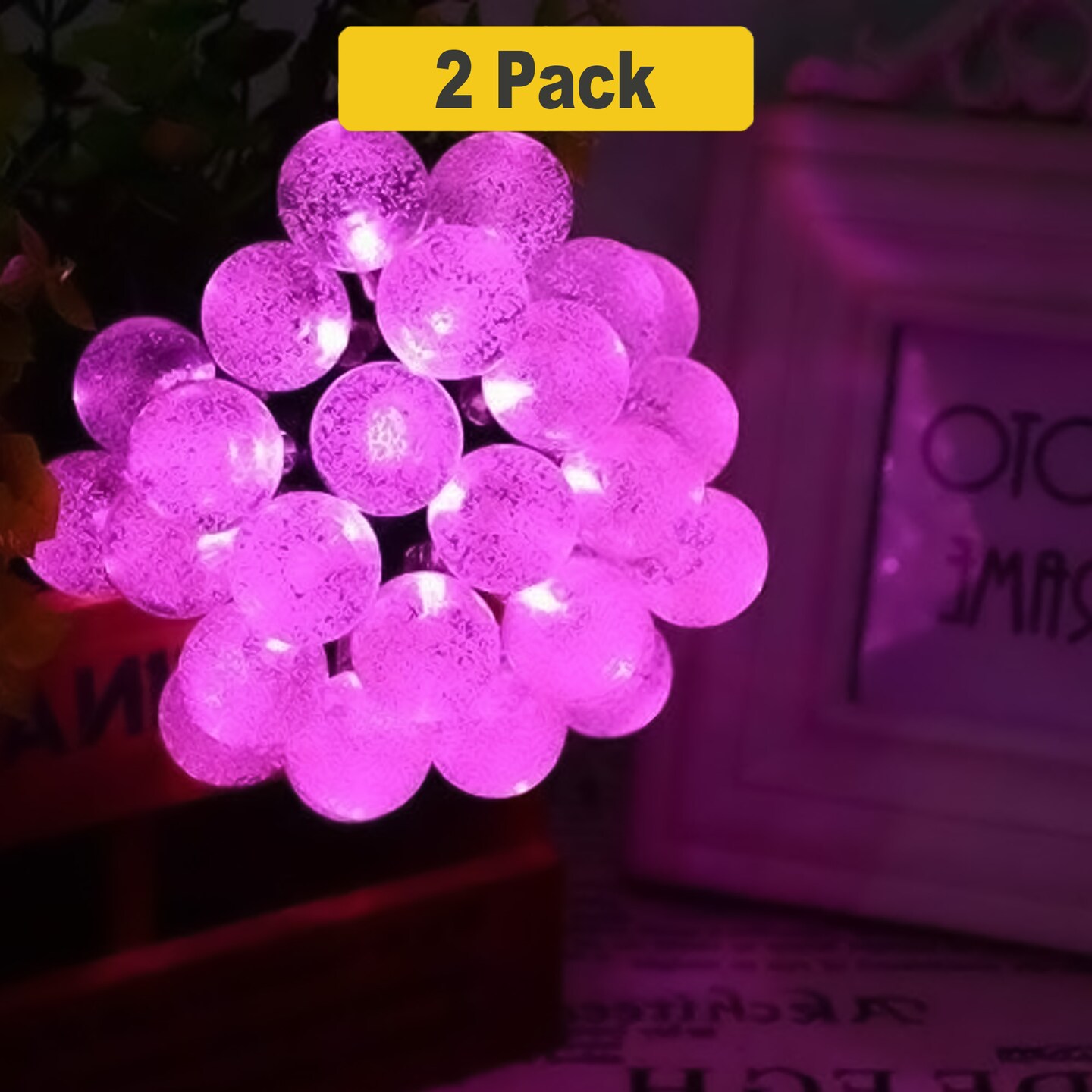 Waterproof Solar 30 LED Bubble String Lights for All-Weather Use