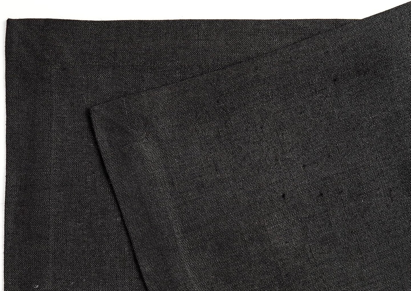 Black Linen Placemats 19&#x22; L x 14&#x22; W Inch &#x2013; 100% Pure Linen Christmas Cloth Placemats Set of 6 &#x2013; Washable Fabric Placemats for Holiday, Winter Decor &#x2013; Fete