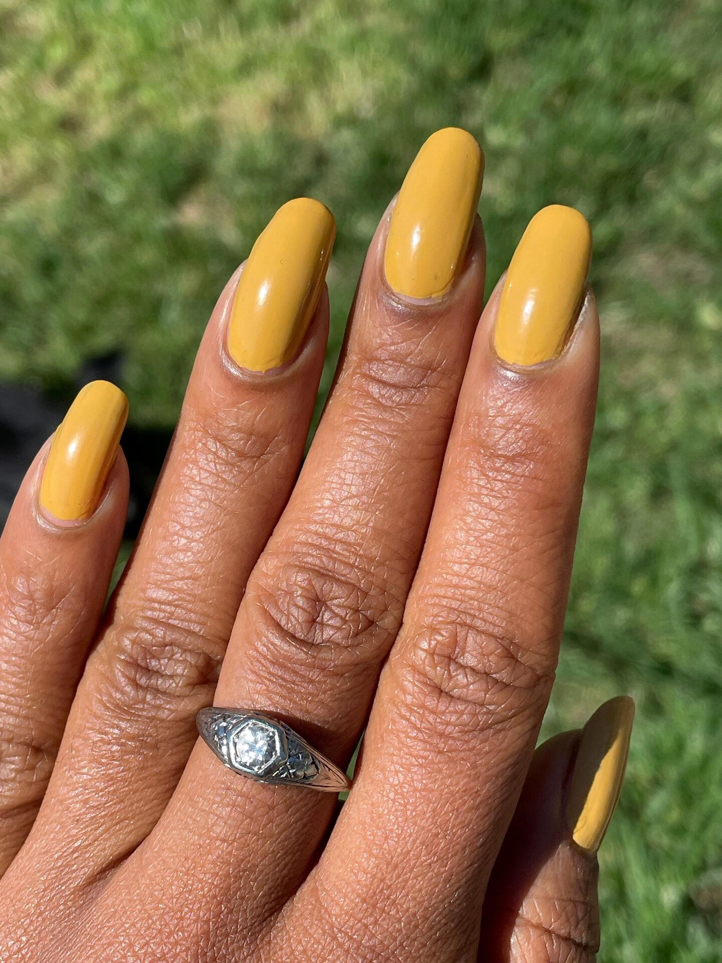 Golden Ochre Nails