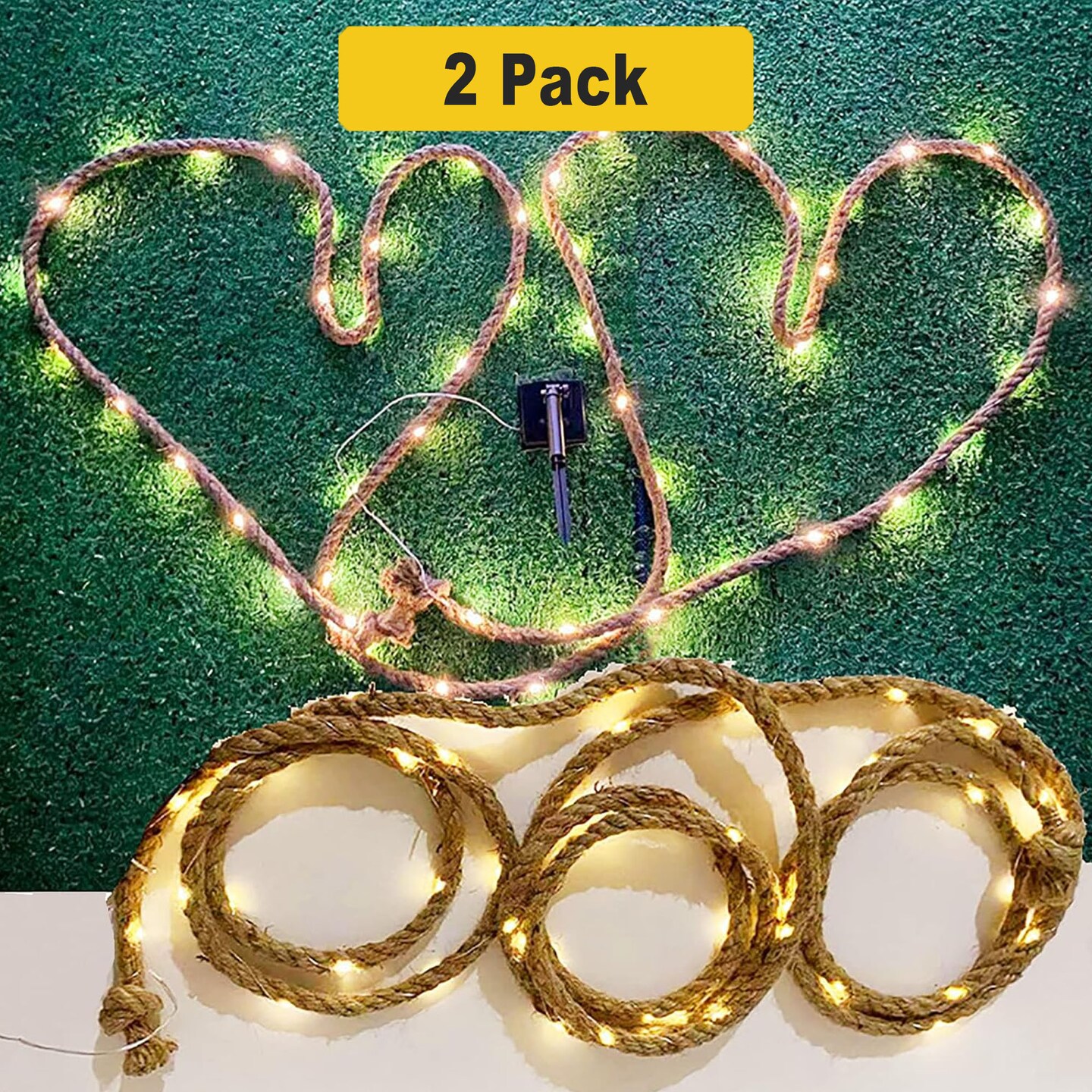 30 LED Battery-Powered Woven Rope String Lights For Christmas | Michaels