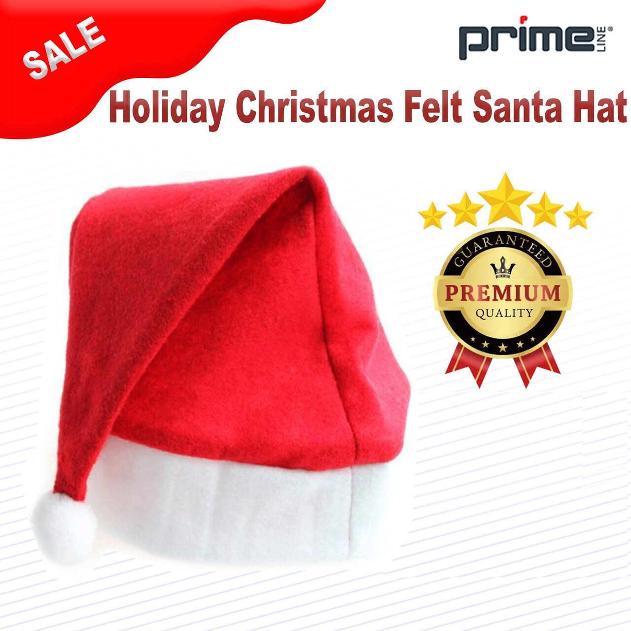 Prime Line&#xAE; Holiday Christmas Felt Santa Hat