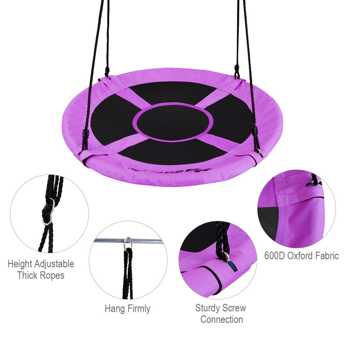 40 Inch Flying Saucer Tree Swing Indoor Outdoor Play Set