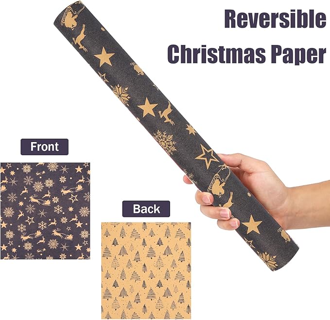Christmas Wrapping Paper Gift Wrapping Paper for Xmas New Year Winter Holiday
