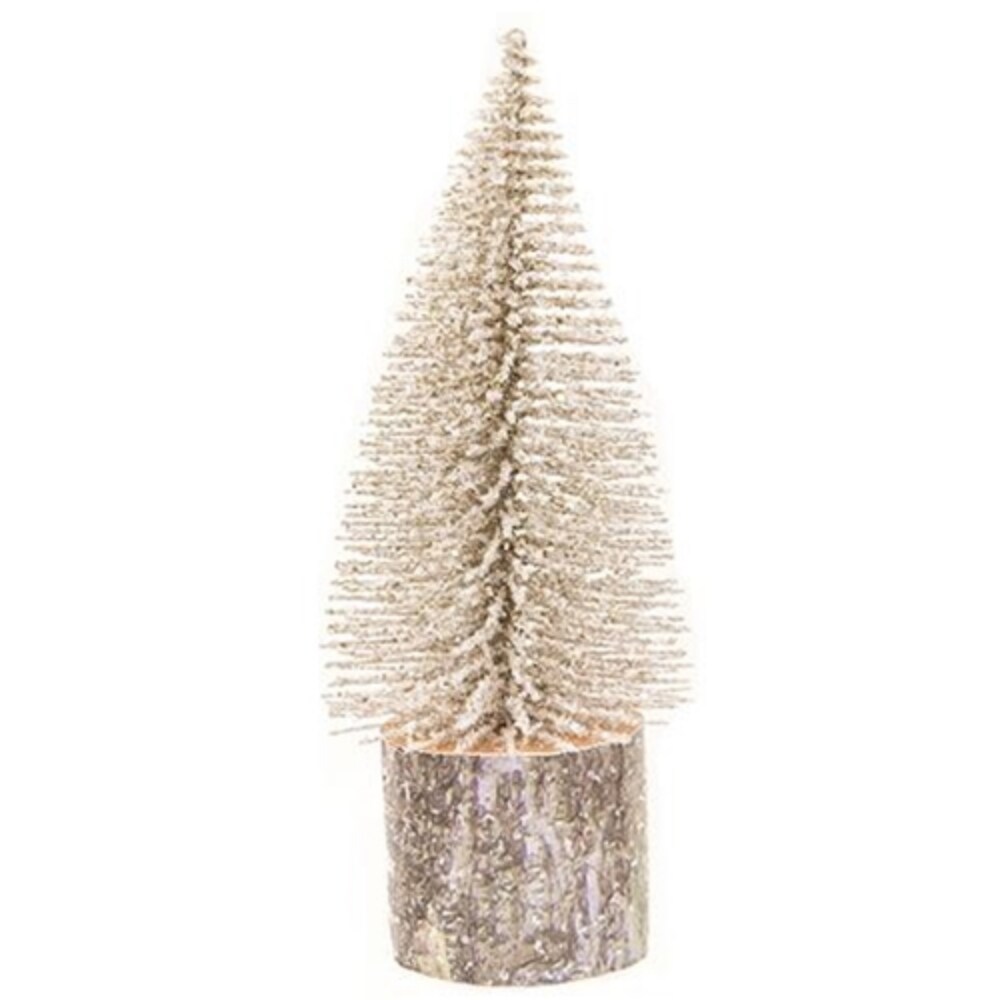 8&#x22; Freestanding Snowy Fox-tail Pine Tree Perfect for Rustic Decor