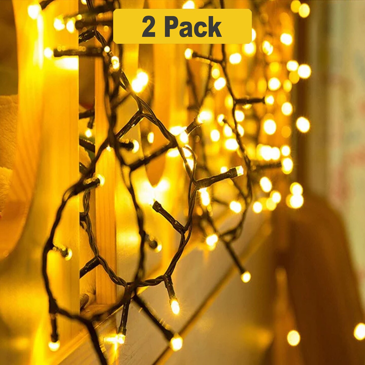 Green Cable Solar String 100 LED Light