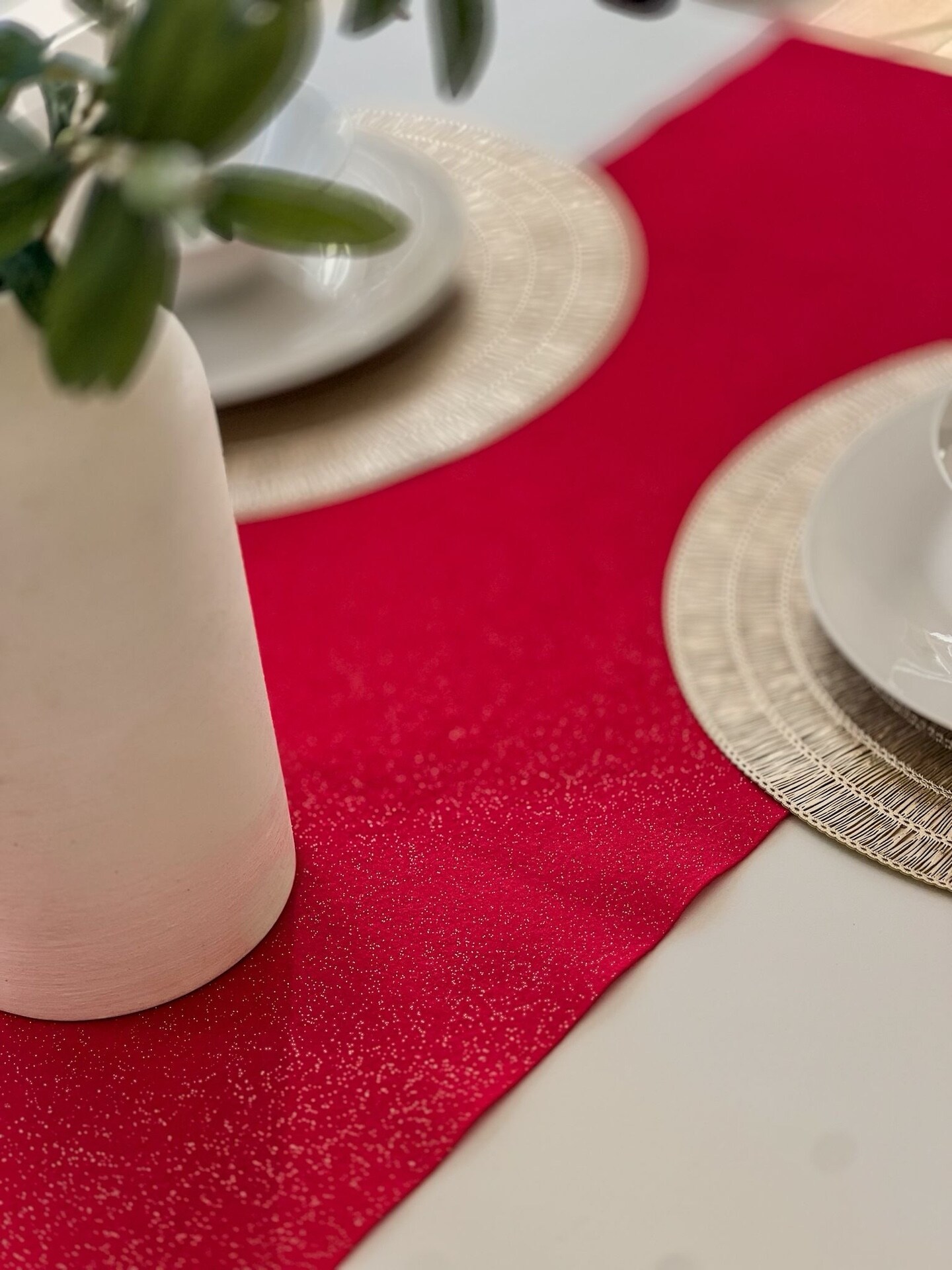 FabricLA Glitter Felt Table Runner | Sparkling Decor for Home, Events &#x26; Venues in Various Colors