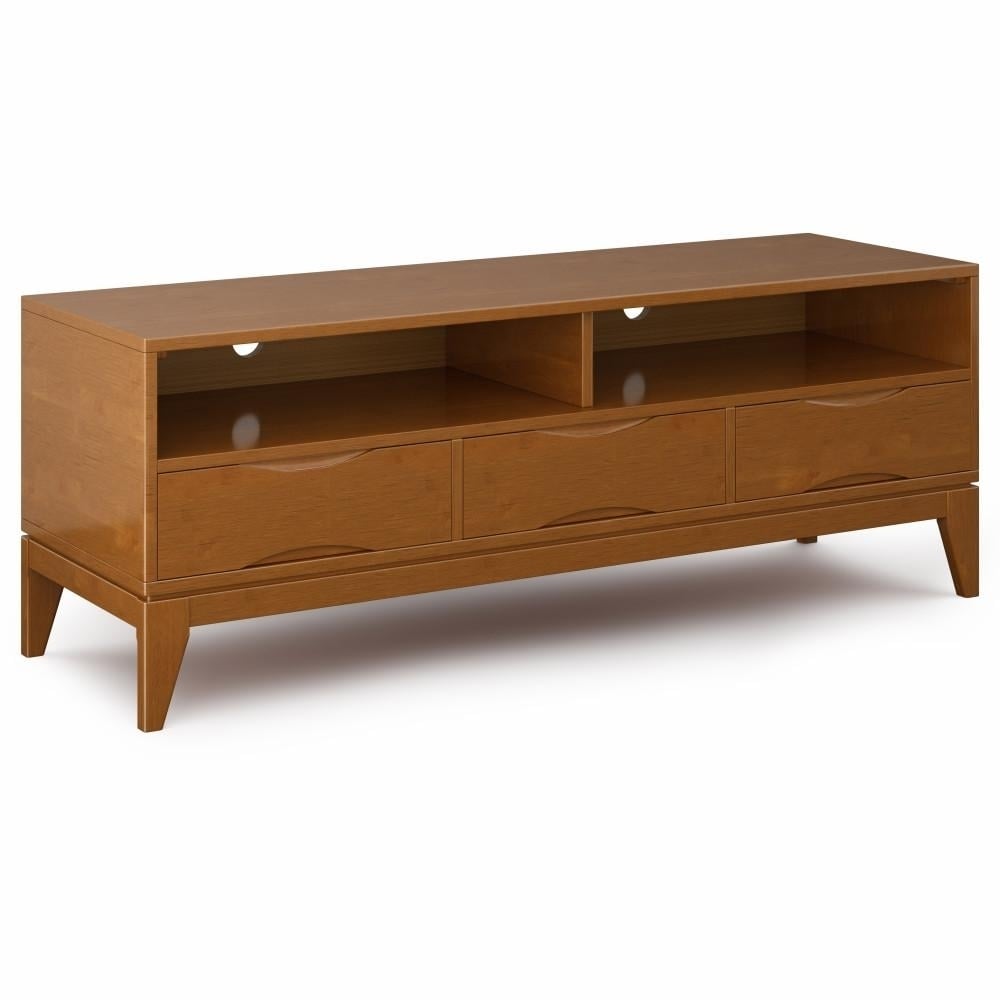 Simpli Home Harper Solid Wood Universal Tv Media Stand 60" WideEntertainment